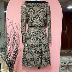 Tory Burch lace-pattern knee length skirt size 10